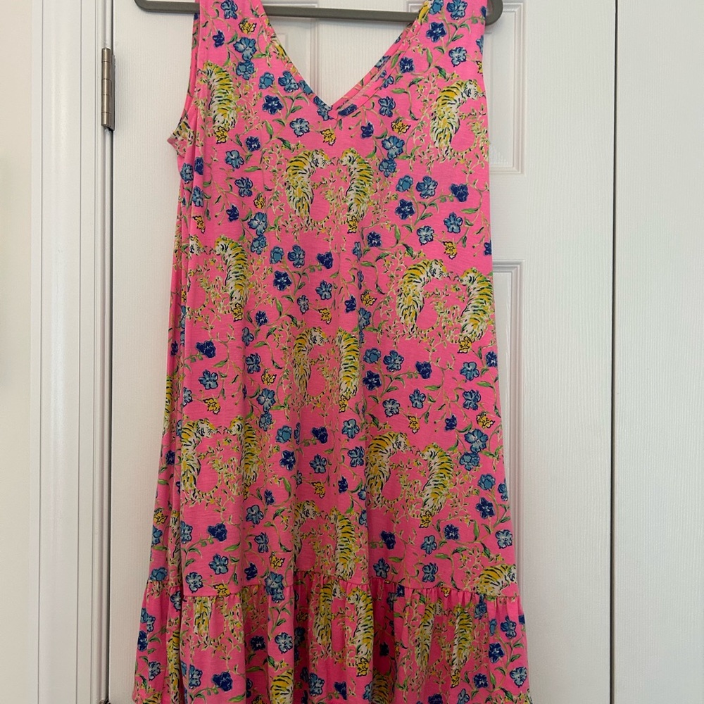 Lilly Pulitzer Tigeress Garden Pink Camilla Print Floral Women Dress